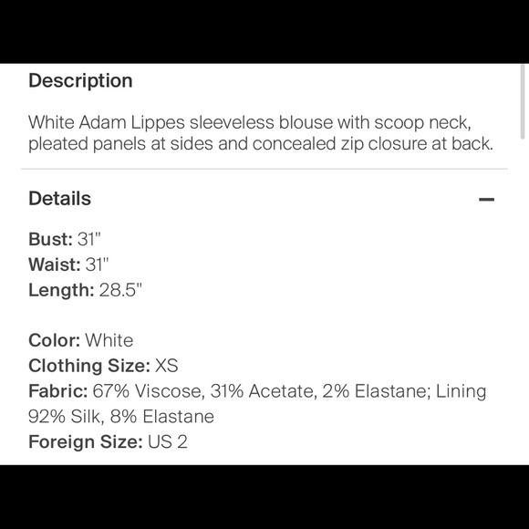 Adam Lippes white top sz 2 MSRP $455 - Picture 4 of 5